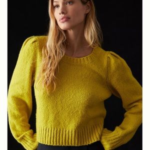 Anthropologie Lime sweater